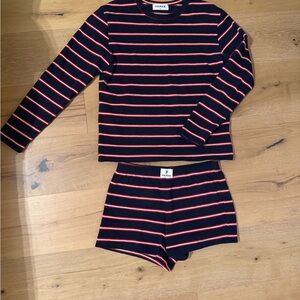 PARKE Navy Striped Set